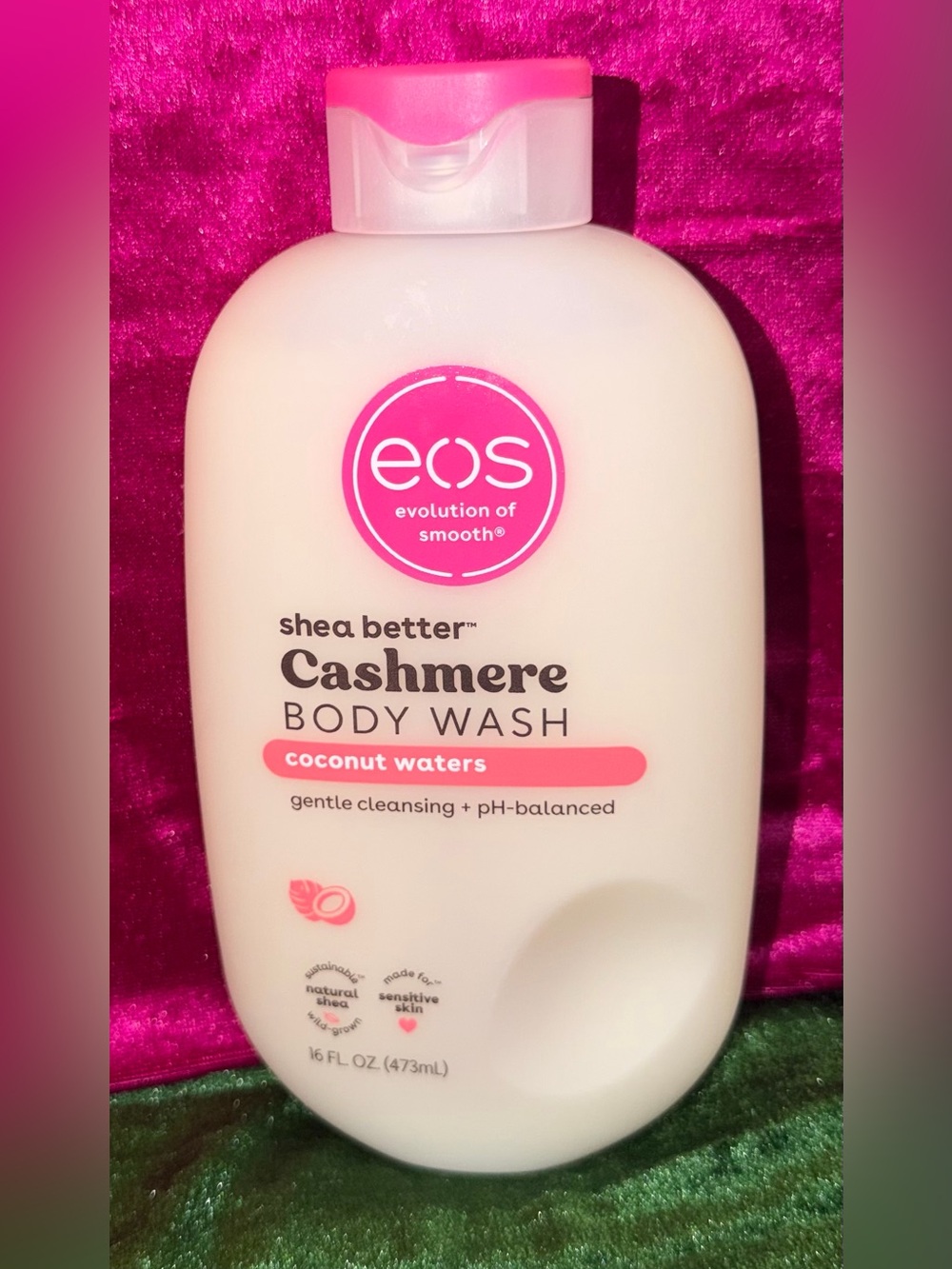 eos Cashmere Coconut Waters Body Wash — Pink Bottle
